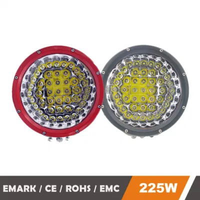 225W Chinese Factory Dual Beam LED Scheinwerfer mit Spot Light Rot Schwarz für Auto High Power Auto Light