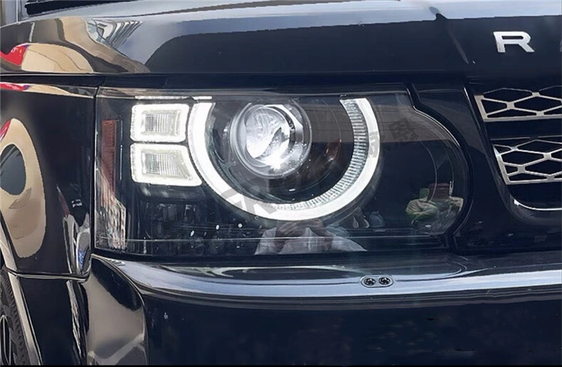 Modified Defender Style LED Head Lamps Headlights for Range Rover Sport L320 2005-2013