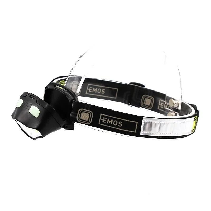 Goldmore9 Wholesale Dry Battery Powered LED Headlamp with Multifunction LED Plus COB ABS Headlight Three Light Color Lamp Waterproof