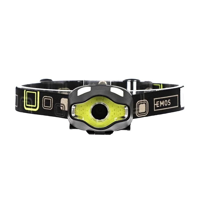 Goldmore9 Wholesale Dry Battery Powered LED Headlamp with Multifunction LED Plus COB ABS Headlight Three Light Color Lamp Waterproof