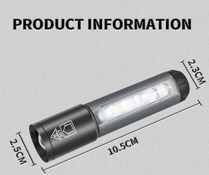 Outdoor Camp Emergency Inspection Rechargeable P50 Headlamp with Telescopic Zoom Function Magnet Clip Mini Portable Head Flash Torch Lamp