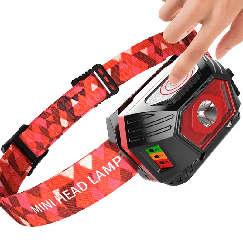 Glodmore2 2022 Hot Sale 60 Adjustable Mini Portable Smart Sensor LED Headlamp Head Torch Light with Adjustable Strap for Fishing Camping