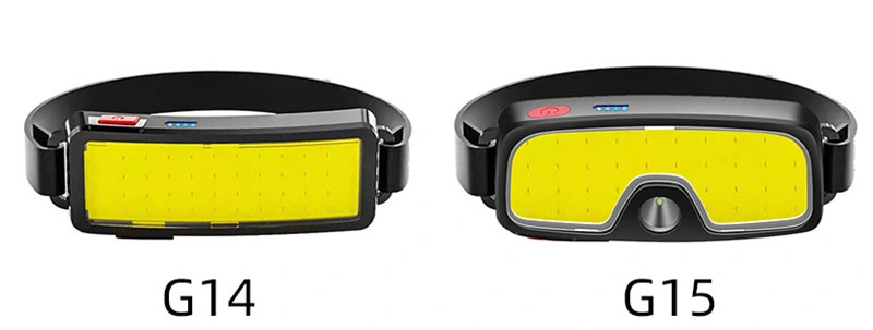 Super Bright COB Headlamp Rechargeable Waterproof Head Torch Light LED Mini COB Headlamp