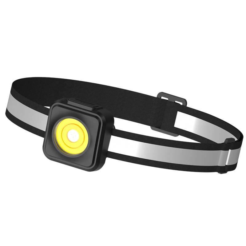 COB Mini Headlight Rechargeable Bright Flashlight Outdoor Reflective Headband Running Headlamp