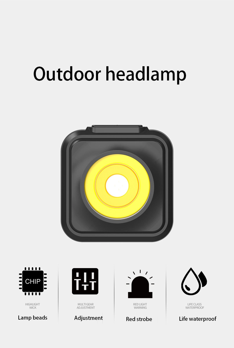 COB Mini Headlight Rechargeable Bright Flashlight Outdoor Reflective Headband Running Headlamp