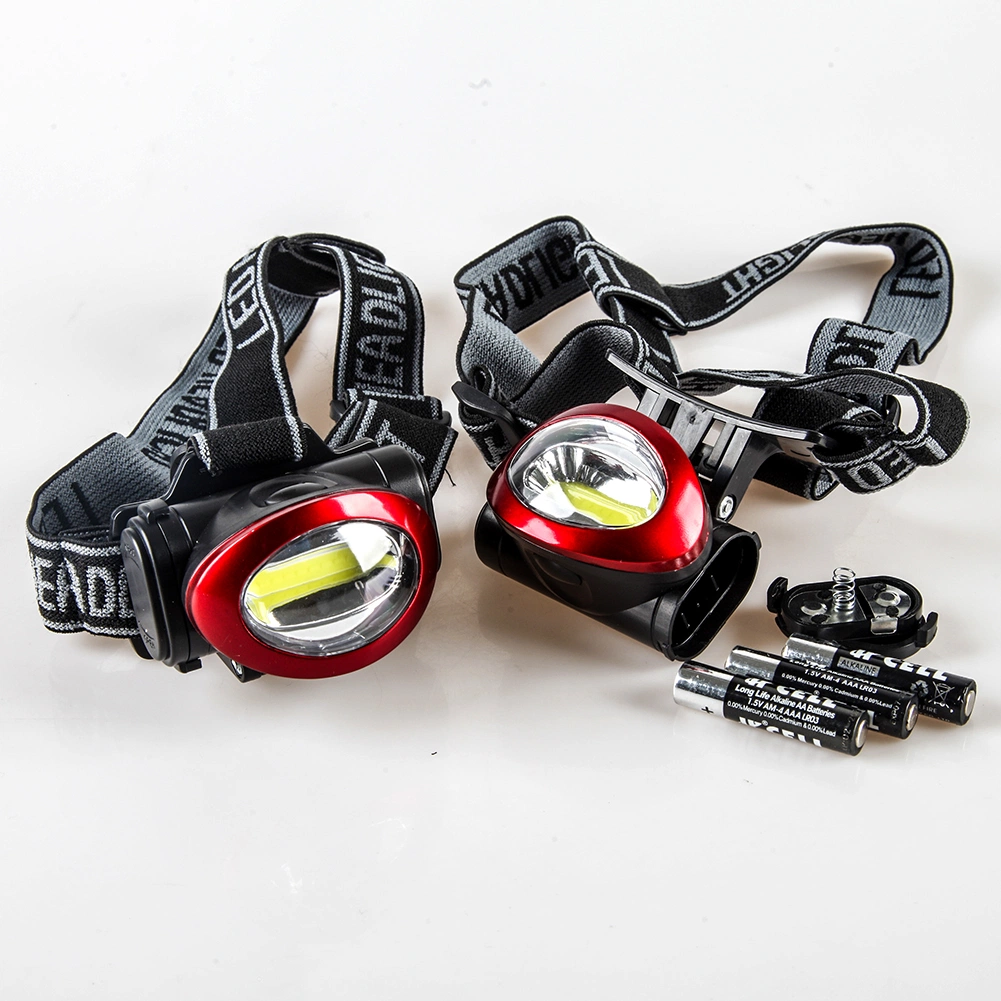 Yichen AAA Battery Operated COB LED Headlamp with 90 Degree Pivoting Head