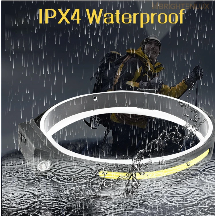 Brightenlux Customized Lightweight Waterproof Running Sensor Rechargeable COB LED Headlamp