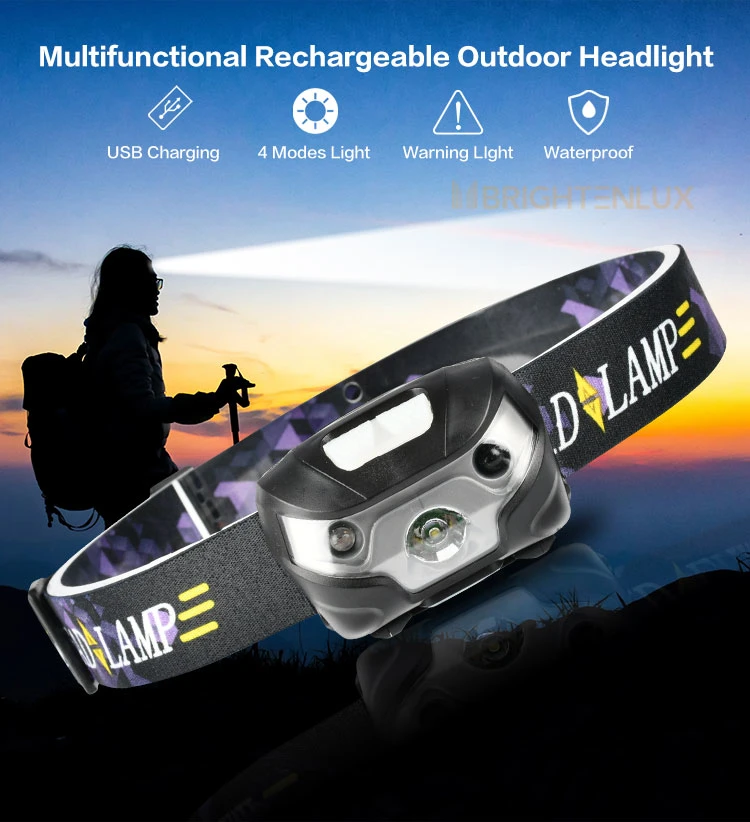 Brightenlux High Quality High Power Portable Rechargeable COB LED Bicycle Hunting Tactical Mini Headlamp Torch