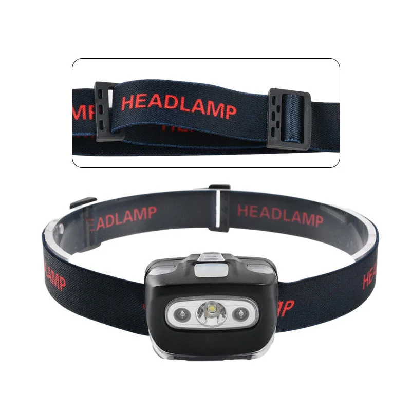 Glodmore2 2 in 1 Light Switch Adjustable Belt 3*AAA Dry Battery LED Headlamp with 4 Modes Light