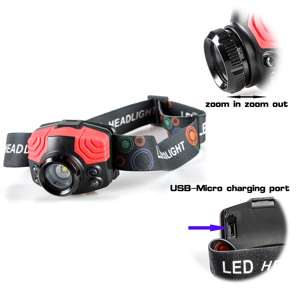 Yichen Rechargeable Two-Purpose LED Headlamp Detachable for Bicycle Light Head Light