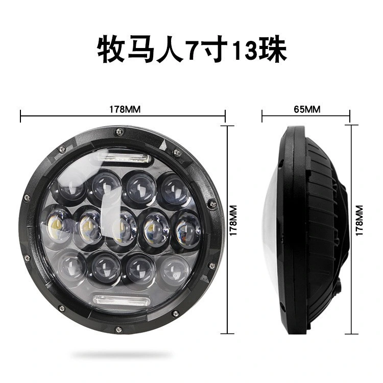 Hot Sale 75W 7inch LED Headlight 8000lm 6000K IP68 Waterproof LED Work Lamp 7inches Work Light Lamp Bar for Jeep Wrangler