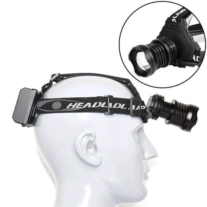 High Powerful 1200lm Headlamp Waterproof Aluminum Rechargeable Zoom LED Headlamp