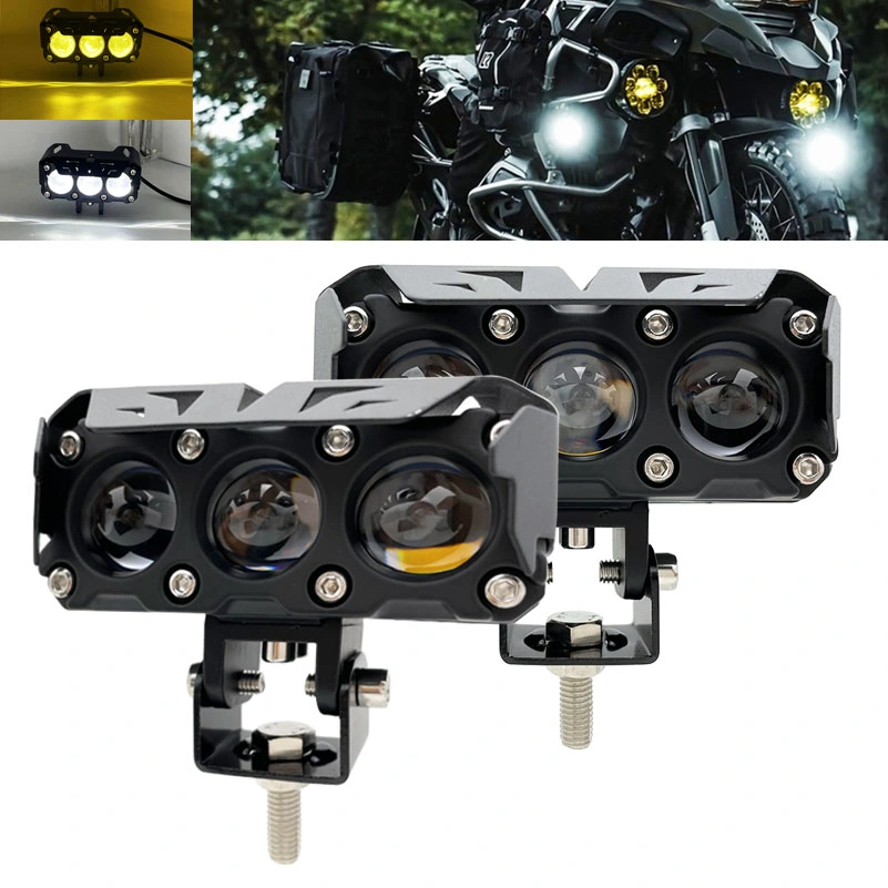 New 3 Projector Lens Car Spare LED Headlight Accessories Three-Eyes Spotlight Headlight Easy Installation