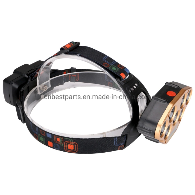 Wholesale Adjustable Rotating Degree Head Torch Lamp Portable Camping Head Torch Light Warning Flashing Headlight Powerful LED Headlamp