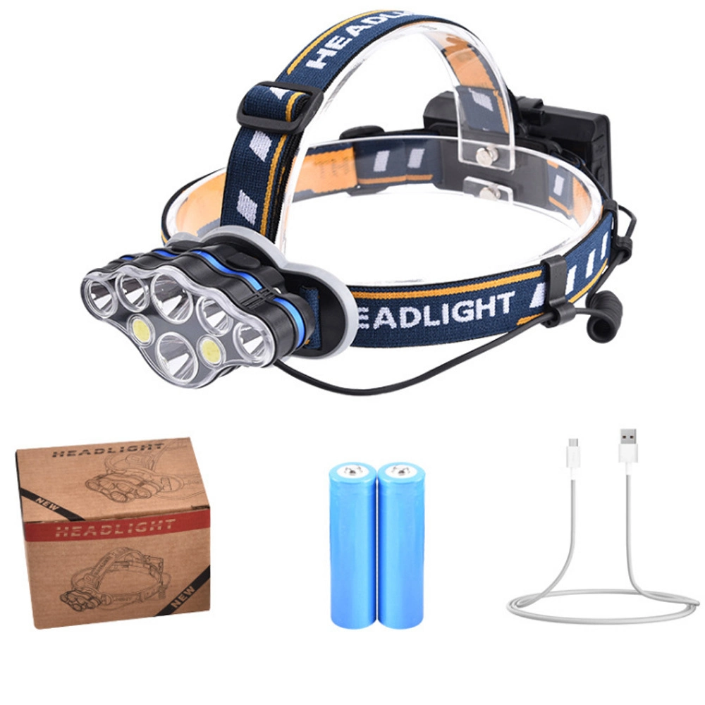 Rechargeable Headlamp, 8 LED High Lumen Bright Head Lamp with 8 Modes for Various Outdoor Activities