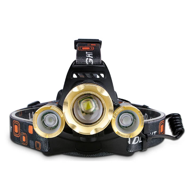 Glodmore2 2022 Factory Supply Cheap Gold USB Rechargeable LED Headlight, Xml T6 10W LED Ipx4 Waterproof Headlamp