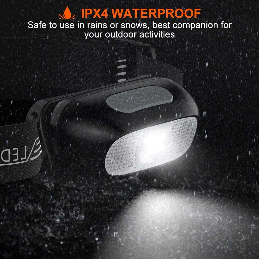 Inductive Body Motion Sensor Headlight Outdoor Camping Light Torch Headlamp