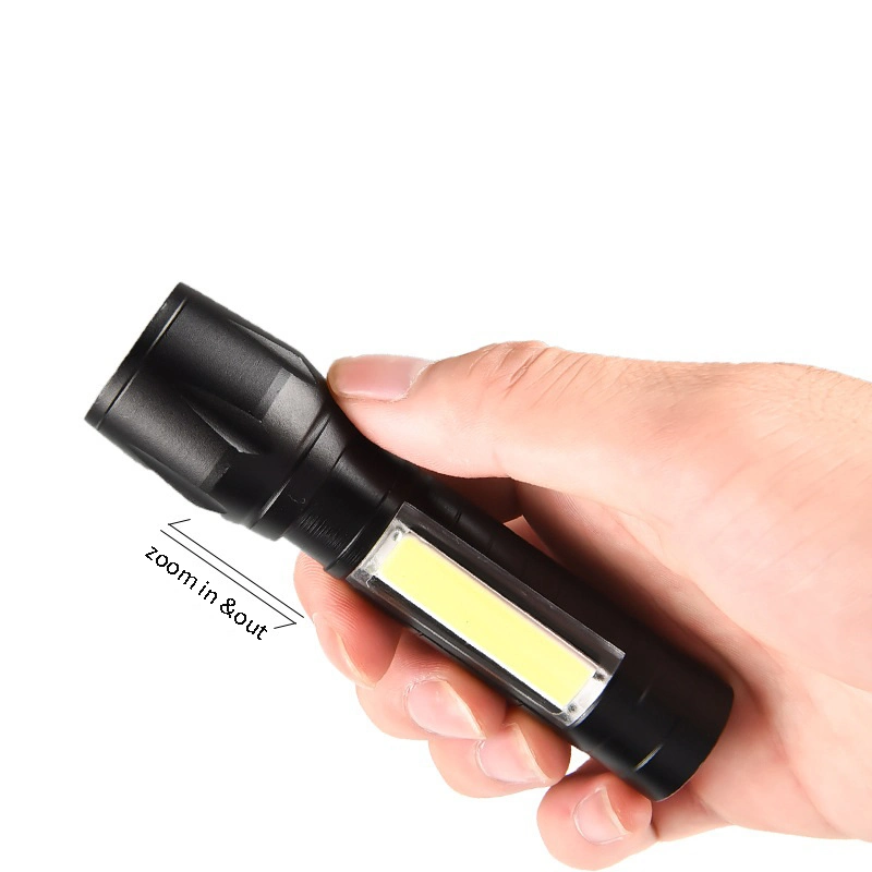 Mini LED Flashlight Tactical Torch Light Zoomable COB High Quality Handheld Light