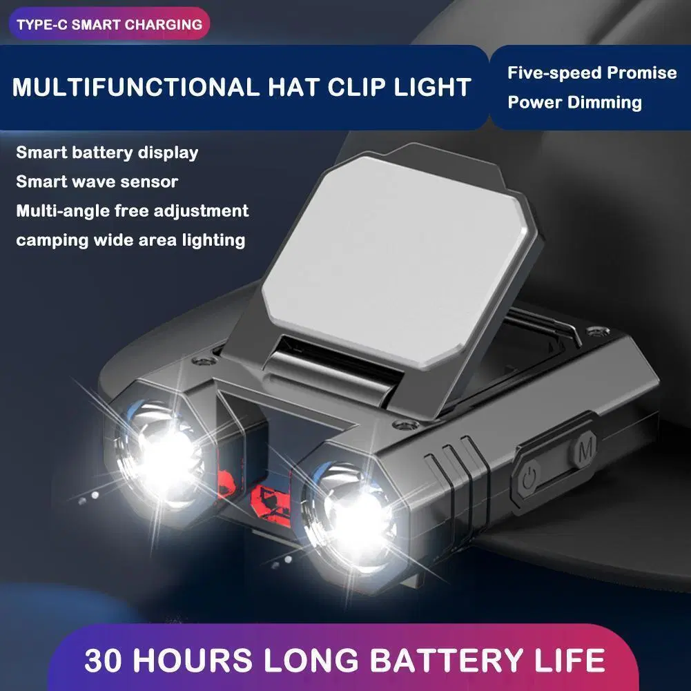 USB Rechargeable Motion Sensor LED Headlamp Headlight Outdoor