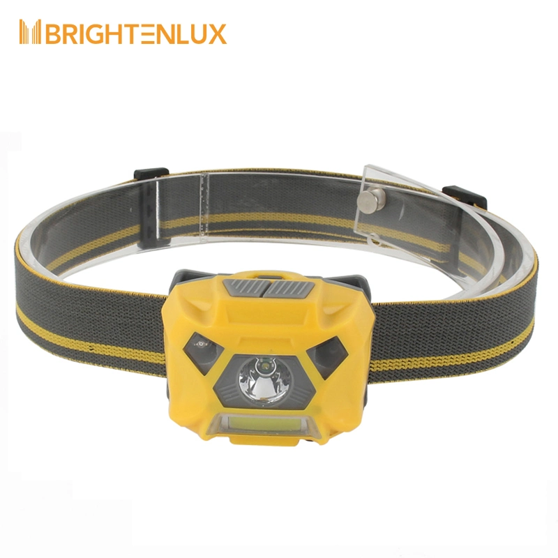 Brightenlux Factory Supply Adjustable Belt Rechargeable Lithium Polymer Battery LED Sensor Headlamp with 3 Modes Light