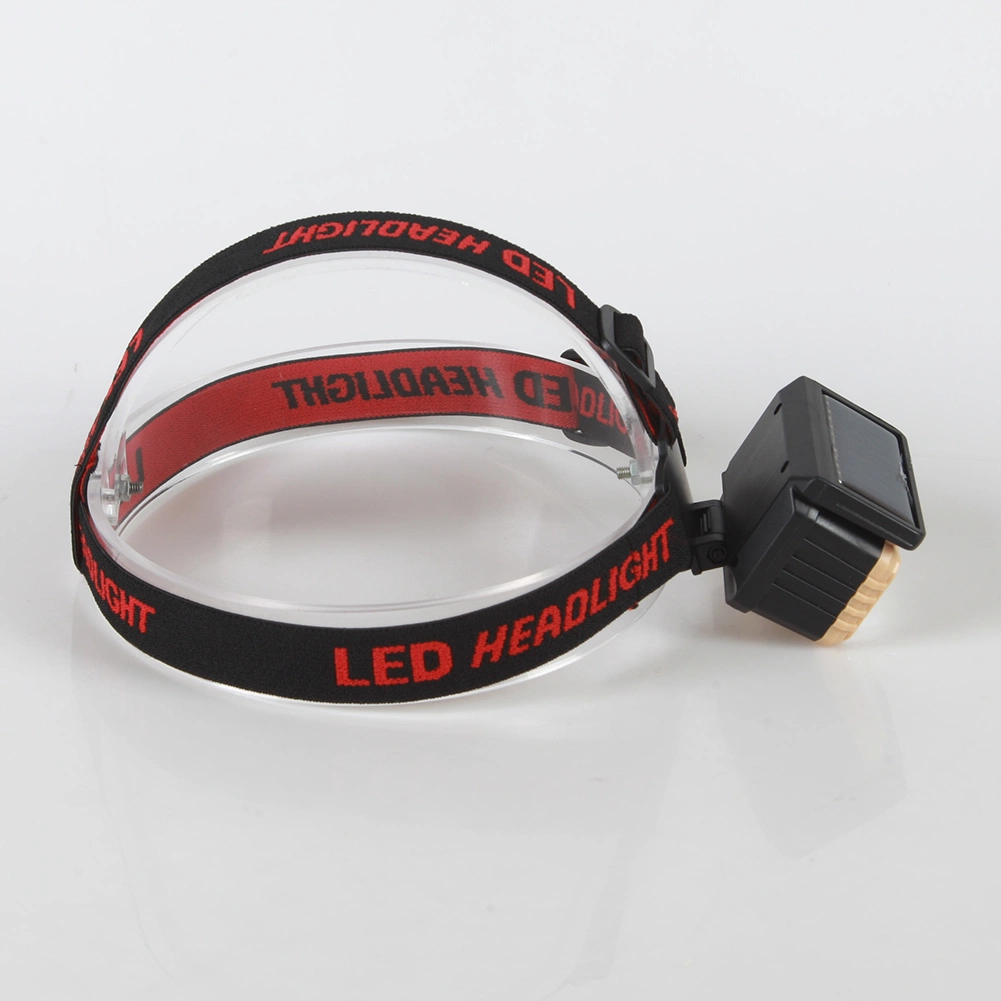 Yichen Solar Rechargeable LED Headlamp with Red Warning Light