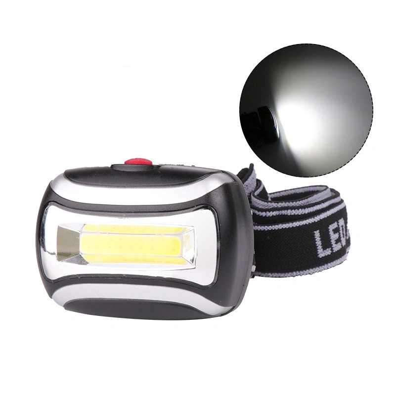 Plastic 90 Degree COB LED AAA Battery Mini Headlamp