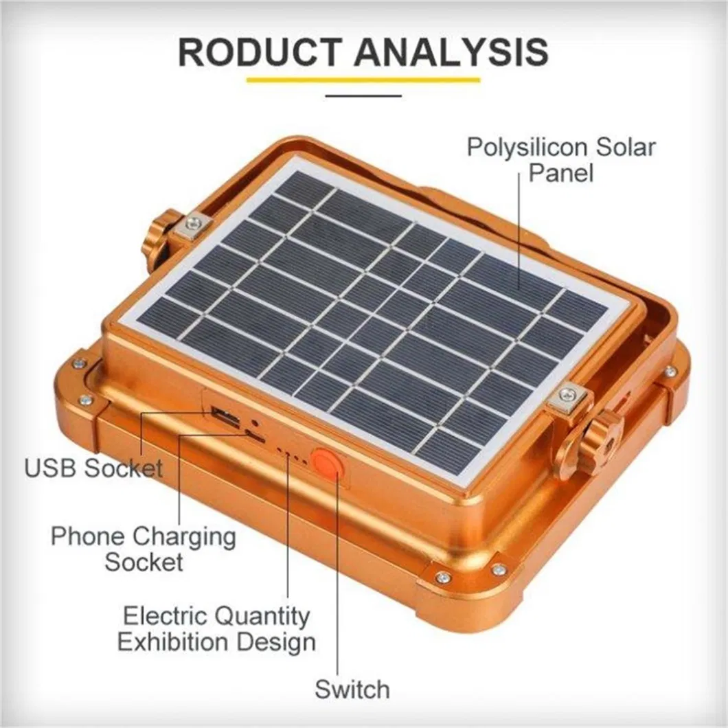 Multi-Functional LED Solar Camping Emergency Light Household Magnetic Suction Rechargeable Solar Lamp Fishing Night Market Light