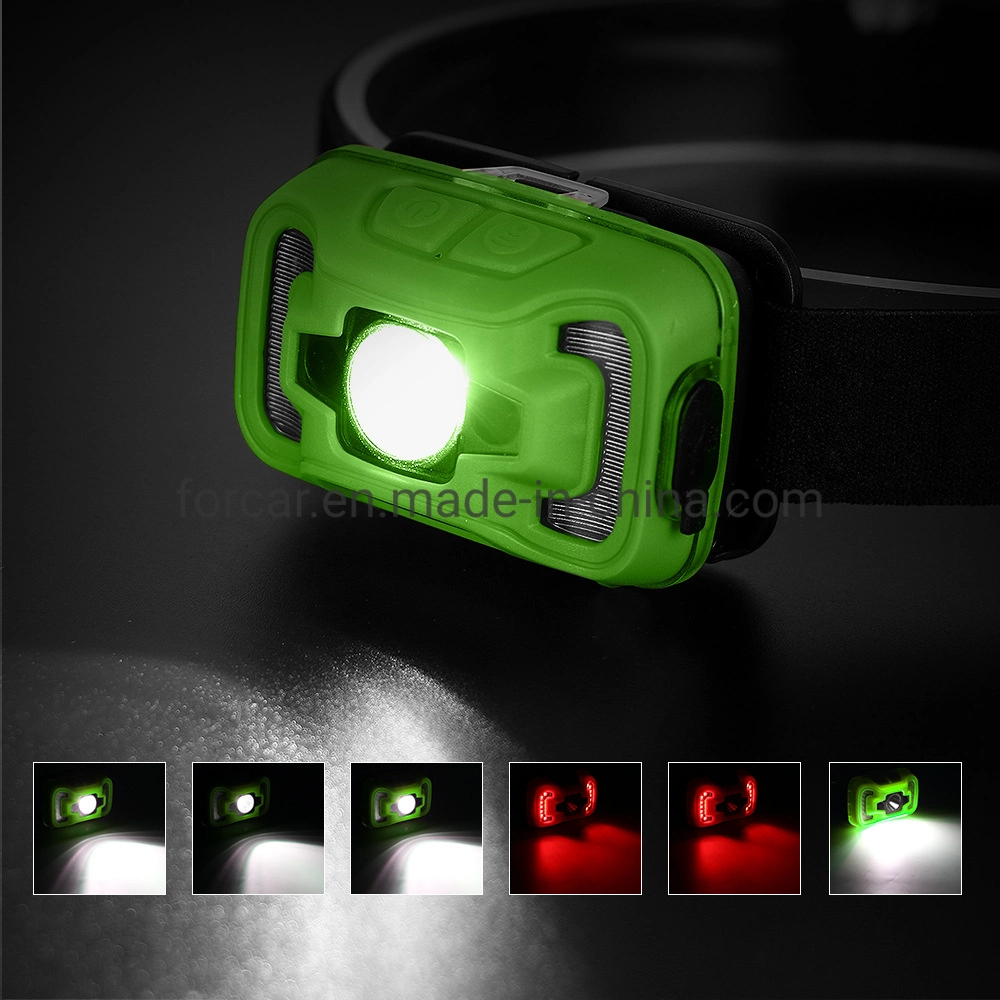 6-Mode Portable Camping Emergency COB Headlight Straps Adjustable Head Torch Lamp Safety Bike Light Accessories Rechargeable Sensor Headlamp