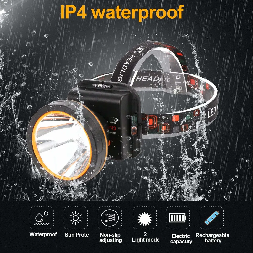 High Bright LED Rechargeable Predator Fishing Hunting Head Light Miner Mining Headlamp