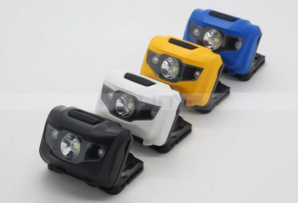 Waterproof 400 Lumens 3W LED Color Mini Red White Sos Cap Lamp Headlight Headlamp Head Lamp (1118b)