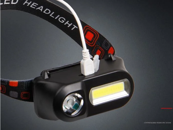 COB and XPE Light Weight Rechargeable Headlight Headlamp