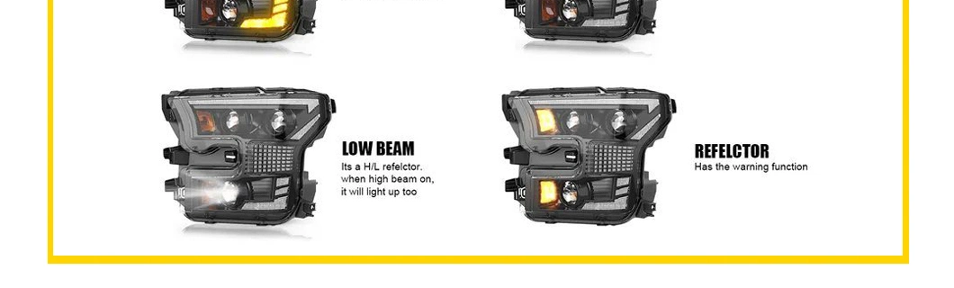 OEM LED Headlight Lamp Lighting Projector Headlamps Fits Ford F-150 F150