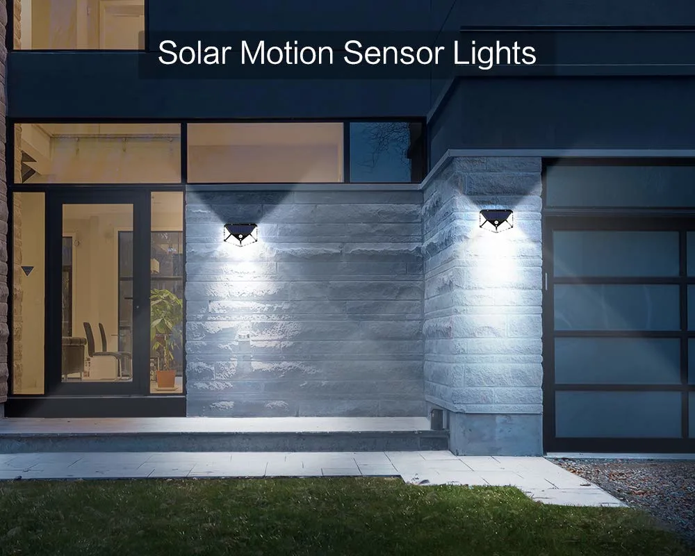 Brightenlux Factory Wholesale Cheaper Price 100 LED Sensor Motion Wall Mounted Solar Motion Lights Outdoor