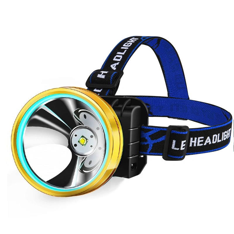 Portable Rechargeable Waterproof ABS Plastic Headlamp for Adults Outdoor Fishing, Cycling, Hunting