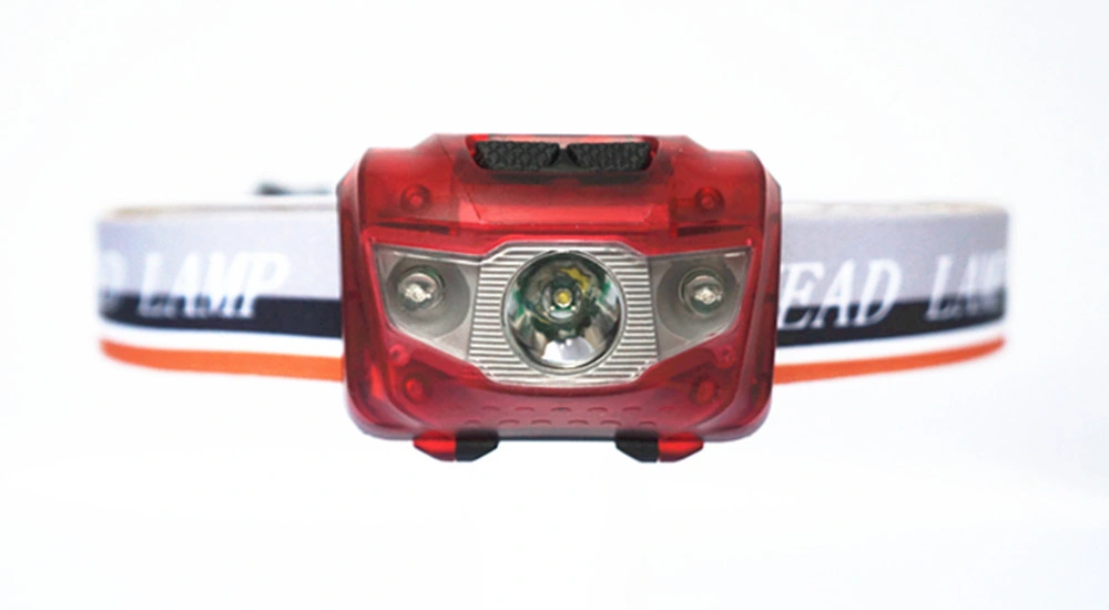 Clear Chell Super Light Weight 45g Ipx6 Double Switch White XPE+2 Red LED AAA 5 Mode Flashing Headlamp for Sports Running Hunting Fishing Warning Headlamp