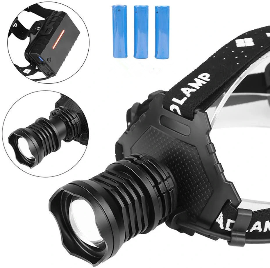 Strong Headlight 10W High Power P50 Light USB Rechargeable Zoom Riding Night Headlamp