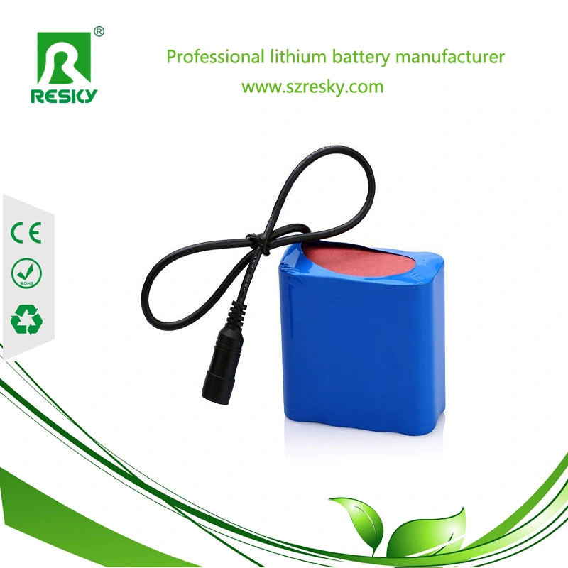 PCM Protected Lithium 18650 7.4V 2s1p 2200mAh Rechargeable Battery