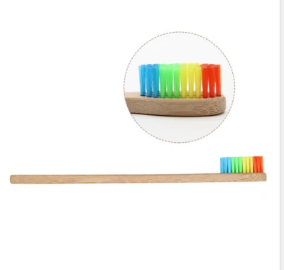 Color Nylon Bristle Bamboo Toothbrush