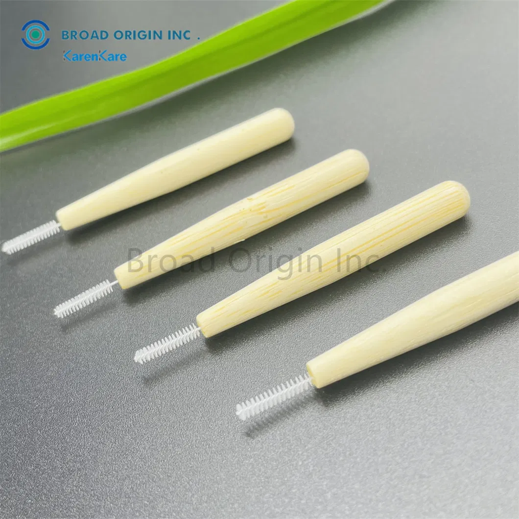 Eco-Friendly Zero Waste Biodegradable Wood Dental Brushes Natural Organic Bamboo Interdental Brushes