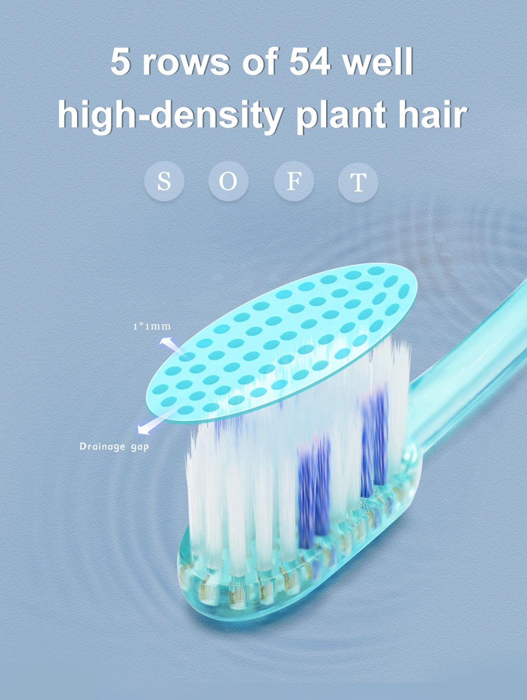 Super Design OEM Eco Biodegradable Soft Manual Toothbrush Adult Toothbrush