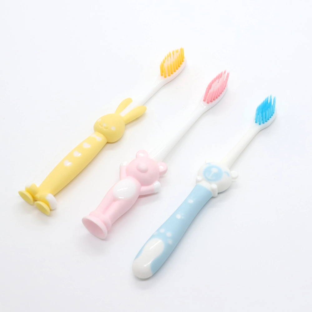 Customized New Design Toothbrush Soft Kids Toothbrush with Toy for Child