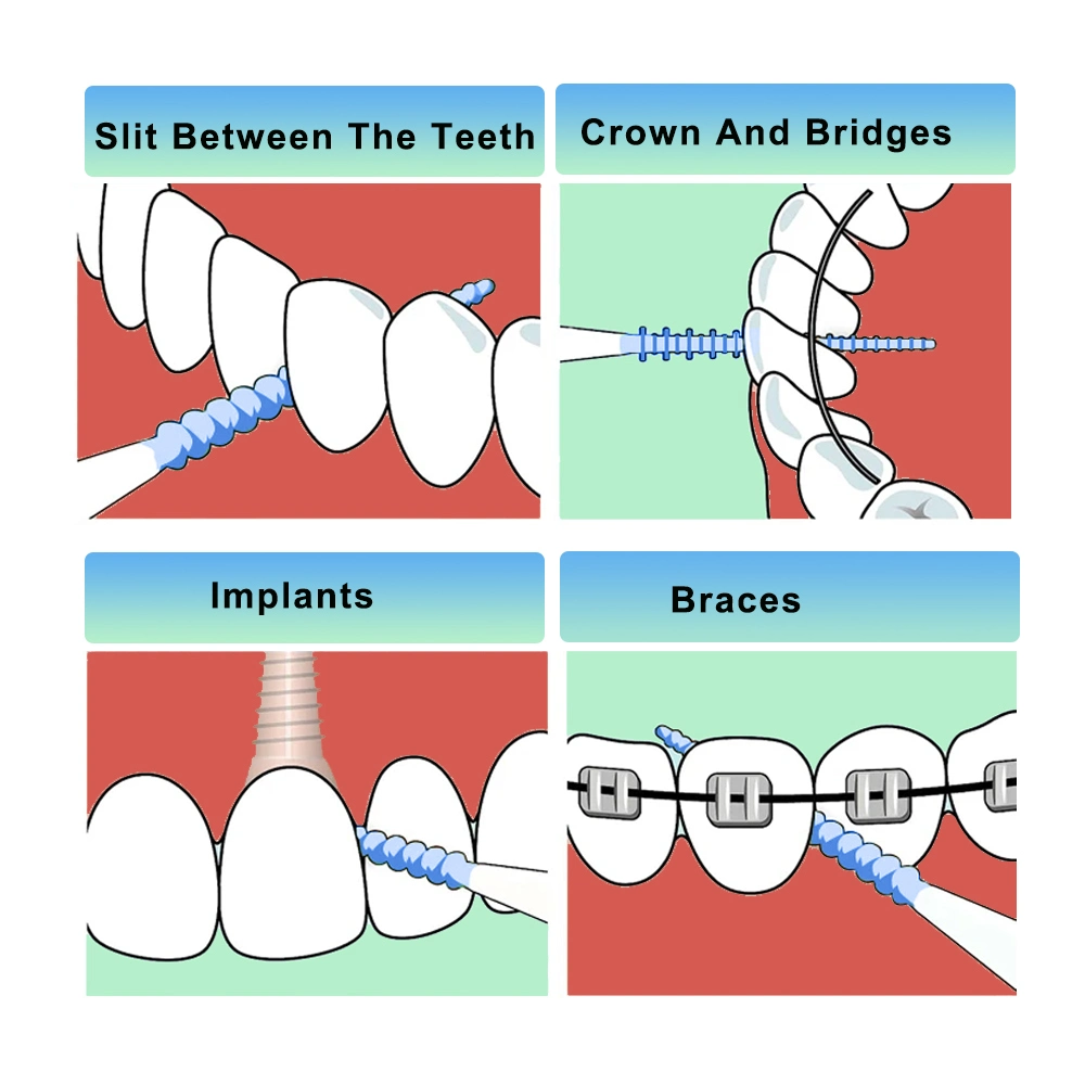 Customized Interdental Brush Toothpick Soft Rubber Dental Picks