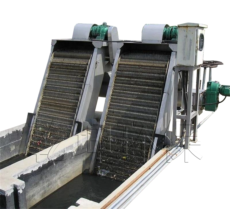 Mechanical Grating Machine Automatic Rotary Grating Dewatering Machine Stainless Steel Circulating Toothed Rake Cleaning Machine Mesh Plate Type