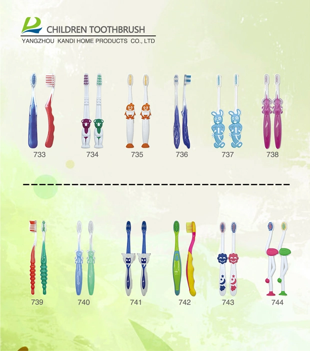 Private Label Cartoon Junior Toothbrushes with Brush Cover