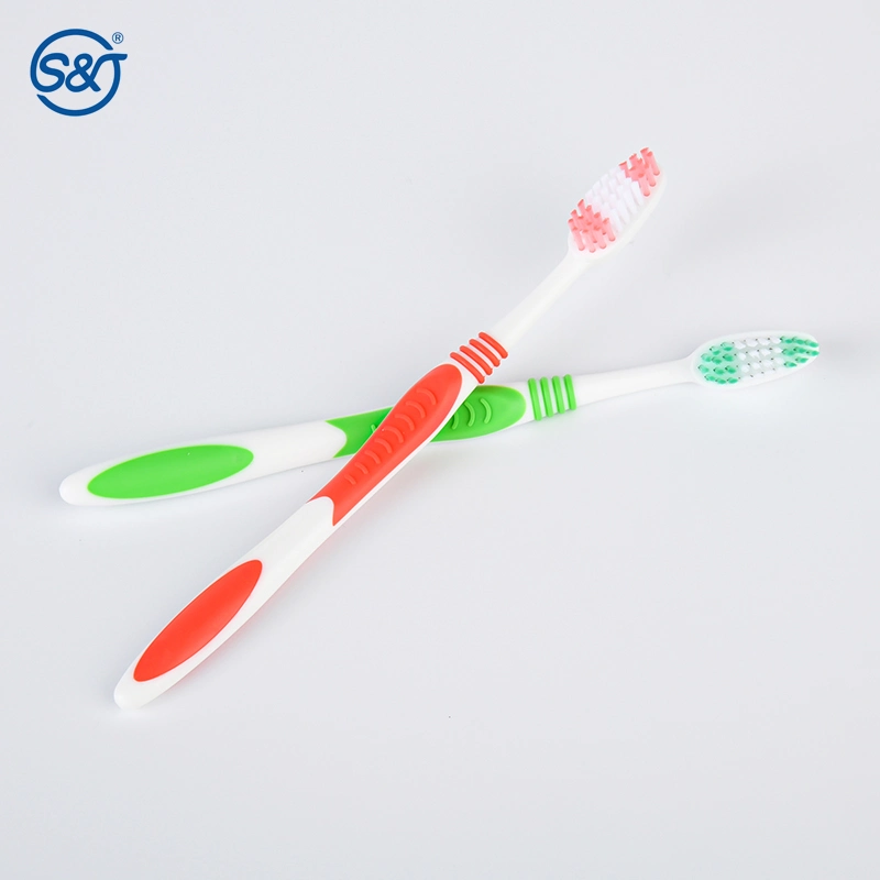 SJ Individually Wrapped Toothbrushes Medium Soft Bristle Tooth Brush Manual Disposable Travel Toothbrush For Adults Kids