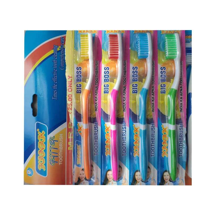 Hanger Card Hard/Medium/Soft Bristles Dozen Package Cheap Adult Toothbrush