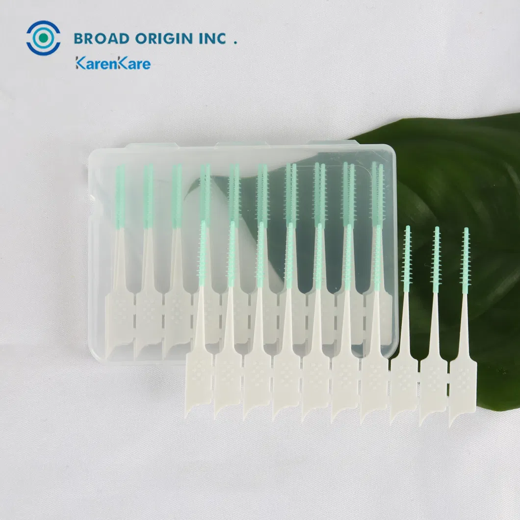 2023 Eco Friendly Biodegradable Rubber Interdental Brush Adult Toothbrush