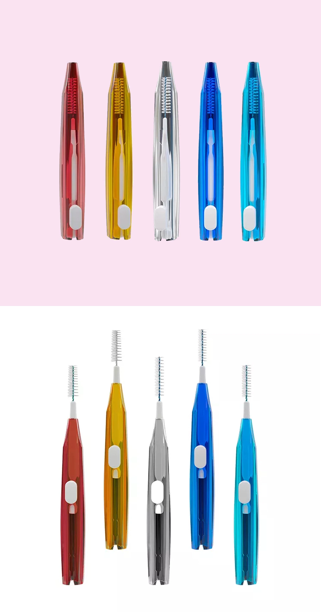 OEM Push-Pull Interdental Brush Dental Toothpick Interdental Brush