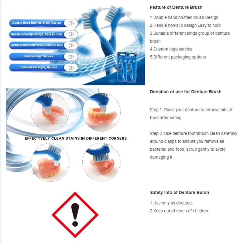 Denture Brush Denture Care Toothbrush Manufacturer