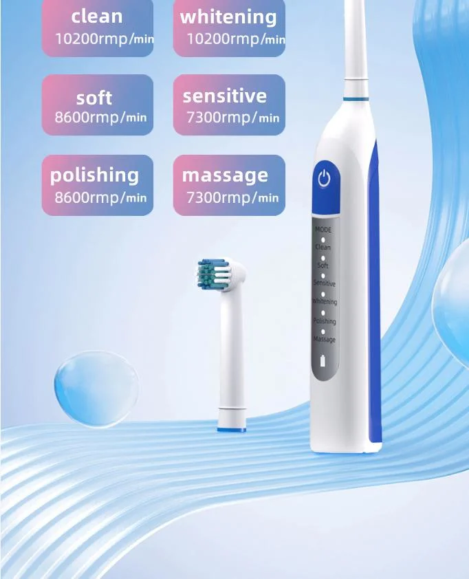 ODM/OEM Teeth Care 6 Cleaning Modes Inductive Charging Oscillating Electric Toothbrush